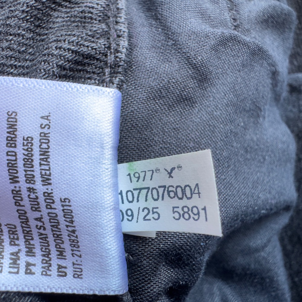 American Eagle Skinny Jeans Womens 12 Regular Washed Black Stretch Denim 2025 - Picture 5 of 8